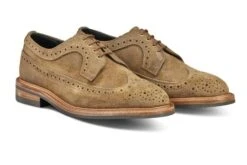Richard Longwing Brogue - Peanut Reverse Suede -R E Tricker Ltd richard longwing brogue peanut reverse suede 892836