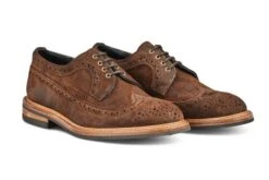 Richard Longwing Brogue - Ridge Reverse Suede -R E Tricker Ltd richard longwing brogue ridge reverse suede 202462