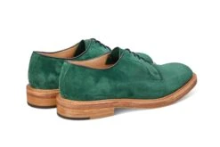 Robert Derby Shoe - Bright Green Castorino Suede -R E Tricker Ltd robert derby shoe bright green castorino suede 473571