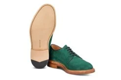 Robert Derby Shoe - Bright Green Castorino Suede -R E Tricker Ltd robert derby shoe bright green castorino suede 792600