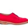 Robert Derby Shoe - Bright Red Castorino Suede
