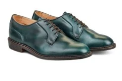 Robert Derby Shoe - Lightweight - Green Cutter -R E Tricker Ltd robert derby shoe lightweight green cutter 468643