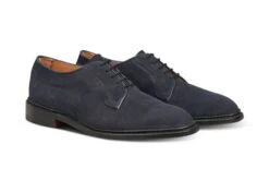 Robert Derby Shoe - Navy Suede -R E Tricker Ltd robert derby shoe navy suede 344371