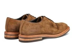 Robert Derby Shoe - Peanut Reverse Suede -R E Tricker Ltd robert derby shoe peanut reverse suede 486150