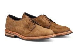 Robert Derby Shoe - Peanut Reverse Suede -R E Tricker Ltd robert derby shoe peanut reverse suede 981714