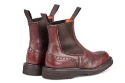 Silvia Country Dealer Boot - Olivvia Deerskin - Burgundy -R E Tricker Ltd silvia country dealer boot olivvia deerskin burgundy 990673
