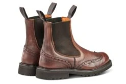 Silvia Country Dealer Boot - Olivvia Deerskin - Chestnut Burnished -R E Tricker Ltd silvia country dealer boot olivvia deerskin chestnut burnished 106962