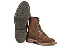 Simon Longwing Brogue Boot - Ridge Reverse Suede -R E Tricker Ltd simon longwing brogue boot ridge reverse suede 435729