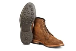 Simon Longwing Brogue Boot - Snuff Repello Suede -R E Tricker Ltd simon longwing brogue boot snuff repello suede 530077