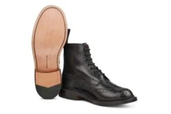 Stephy Brogue Boot - Black -R E Tricker Ltd stephy brogue boot black 811762