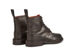Stephy Brogue Boot - ESPRESSO BURNISHED -R E Tricker Ltd stephy brogue boot espresso burnished 186102