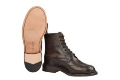 Stephy Brogue Boot - ESPRESSO BURNISHED -R E Tricker Ltd stephy brogue boot espresso burnished 306863