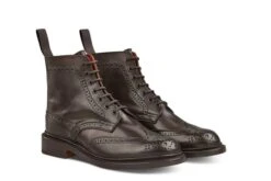 Stephy Brogue Boot - ESPRESSO BURNISHED -R E Tricker Ltd stephy brogue boot espresso burnished 835065