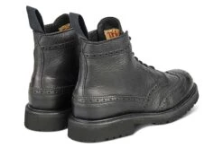 Stephy Brogue Boot - Olivvia Deerskin - Black -R E Tricker Ltd stephy brogue boot olivvia deerskin black 115254