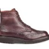 Stephy Brogue Boot - Olivvia Deerskin - Burgundy