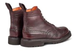 Stephy Brogue Boot - Olivvia Deerskin - Burgundy -R E Tricker Ltd stephy brogue boot olivvia deerskin burgundy 991230
