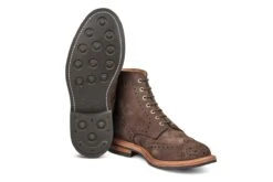 Stow Country Boot - Brown Hydro Nubuck -R E Tricker Ltd stow country boot brown hydro nubuck 421070