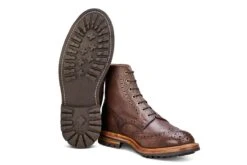 Stow Country Boot - Brown Scotch Grain -R E Tricker Ltd stow country boot brown scotch grain 816140