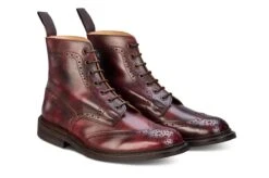 Stow Country Boot - Burgundy Museum -R E Tricker Ltd stow country boot burgundy museum 612054