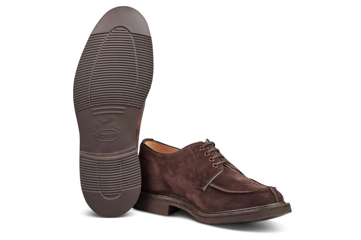 Stuart Apron Front Derby Shoe - Coffee Suede 5 Stuart Apron Front Derby Shoe - Coffee Suede - Image 5