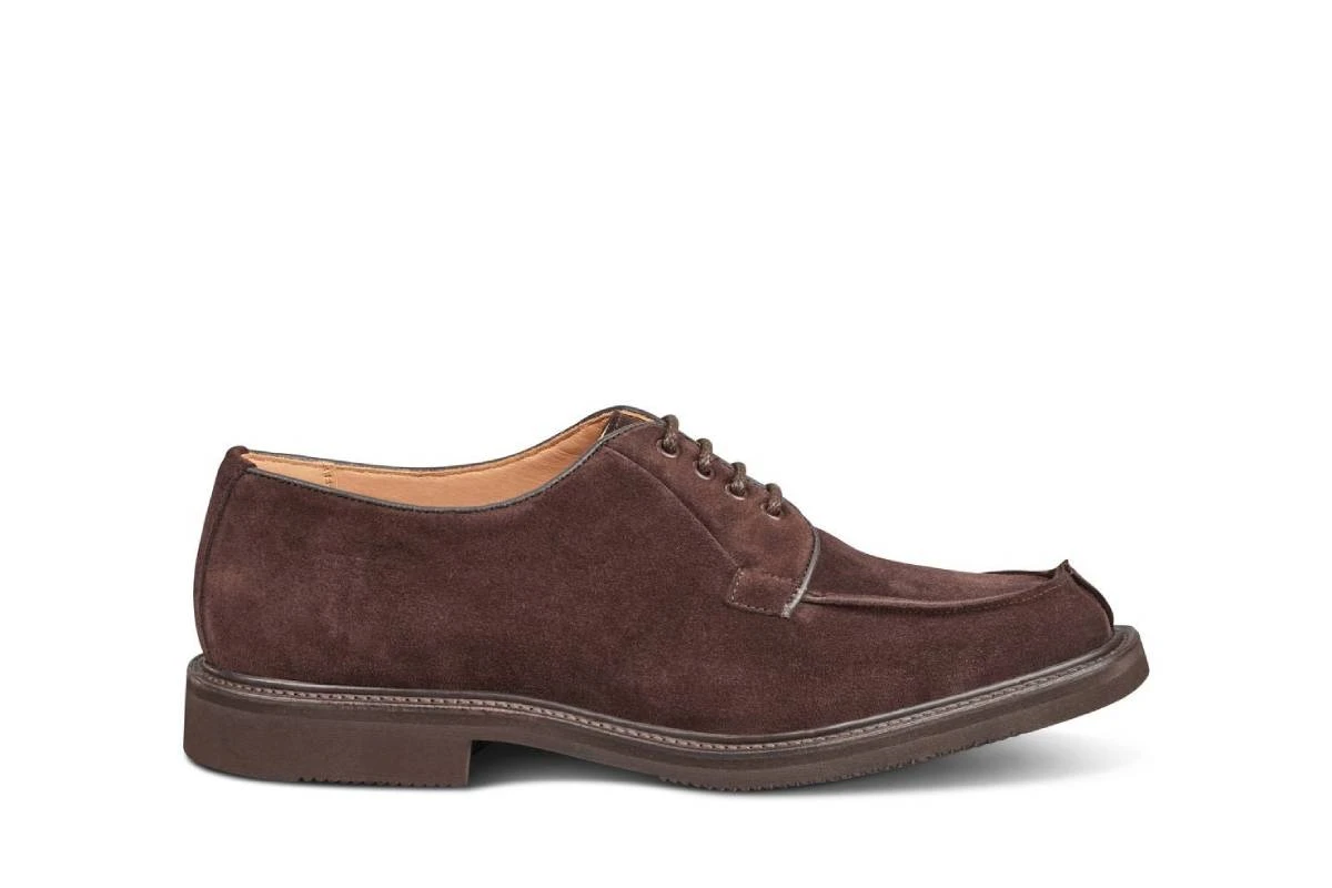 Stuart Apron Front Derby Shoe - Coffee Suede 1 Stuart Apron Front Derby Shoe - Coffee Suede