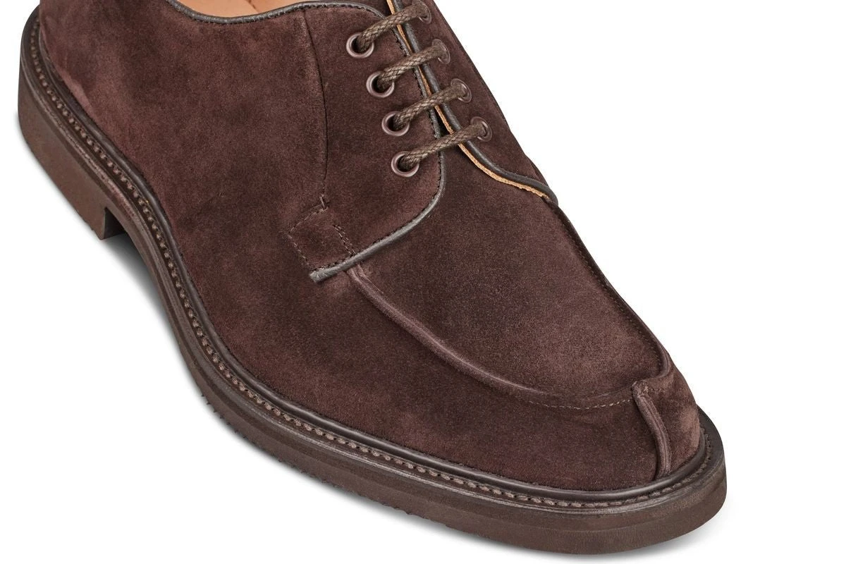 Stuart Apron Front Derby Shoe - Coffee Suede 2 Stuart Apron Front Derby Shoe - Coffee Suede - Image 2