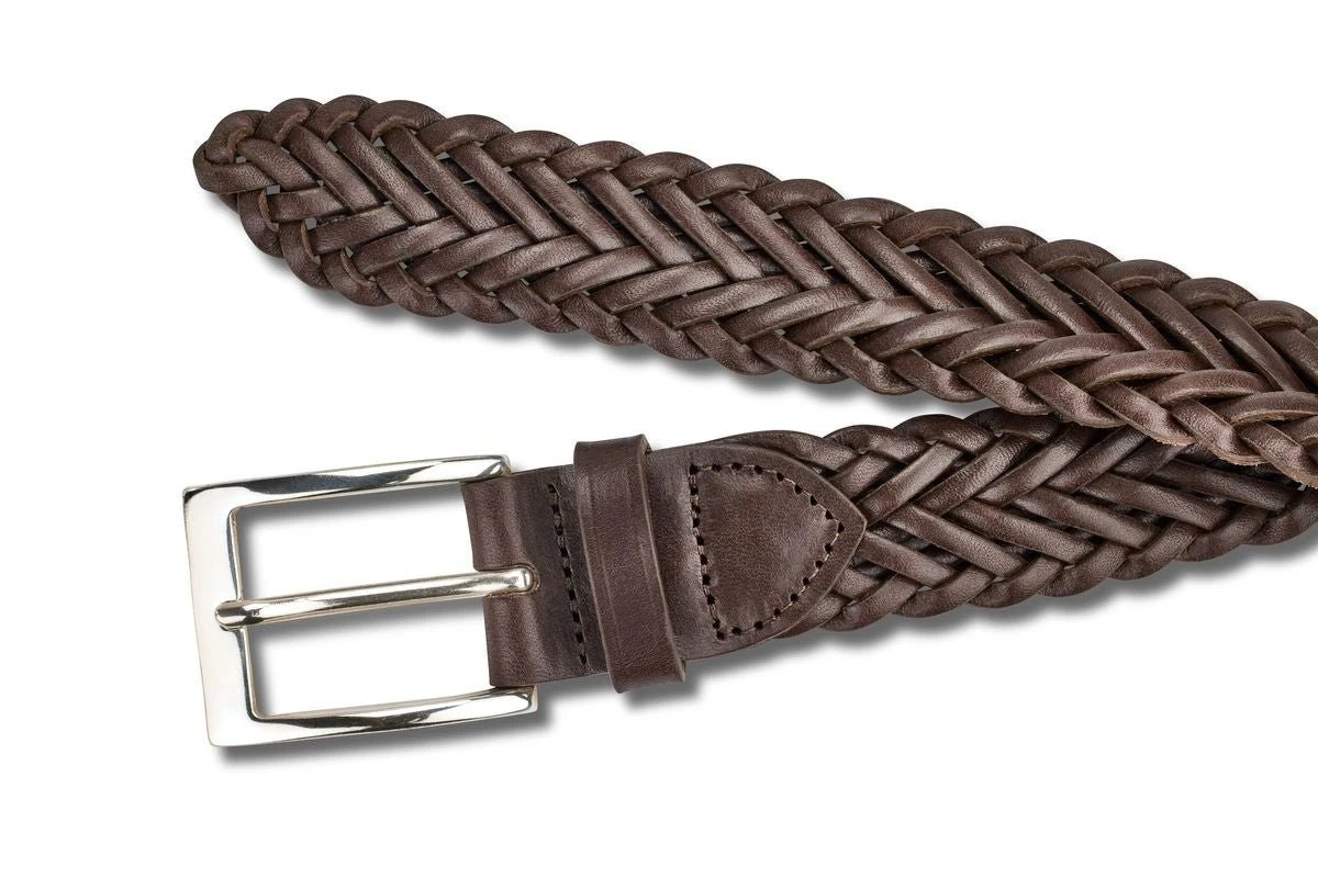 TRICKER'S LEATHER PLAITED BELT - Brown 2 TRICKER'S LEATHER PLAITED BELT - Brown - Image 2
