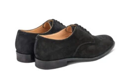 Wiltshire Plain Derby City Shoe - Black Castorino Suede -R E Tricker Ltd wiltshire plain derby city shoe black castorino suede 556567