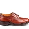 Woodstock Plain Derby Country Shoe - Caramel Kudu