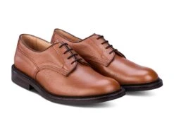 Woodstock Plain Derby Country Shoe - Sienna Scotch Grain -R E Tricker Ltd woodstock plain derby country shoe sienna scotch grain 394051
