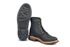 Wychwood Logger Boot - Black Horween Chamois (Tricker's Exclusive) -R E Tricker Ltd wychwood logger boot black horween chamois 333848